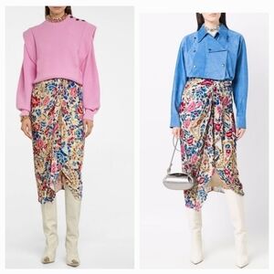 ISABEL MARANT Bree‎ floral-print midi skirt